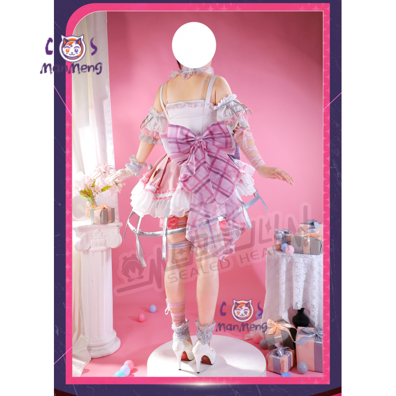 Cosplay Prop - 秋山美月アミア mzk アニメ PJSK コスプレ衣装女の子甘いピンクロリータドレス手袋アクセサリー小道具ハロウィンクリスマスギフト