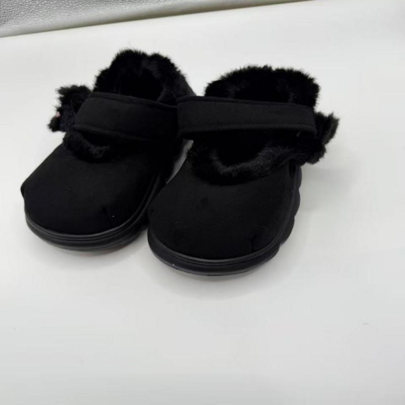 Velcro Hook Loop - 女性用高級綿スリッパ、かわいい漫画の猫の足のデザイン、ベルクロ付き、秋と冬に最適、アウトドアウェア、怠惰なスリッポン、つま先が閉じたプラッシュコットンシューズ