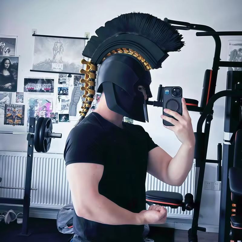 Cosplay Prop Display - オデッセイ アガメムノンの兜 古代ギリシャ・ローマ風 フルフェイスマスク コスプレコスチューム ディスプレイ