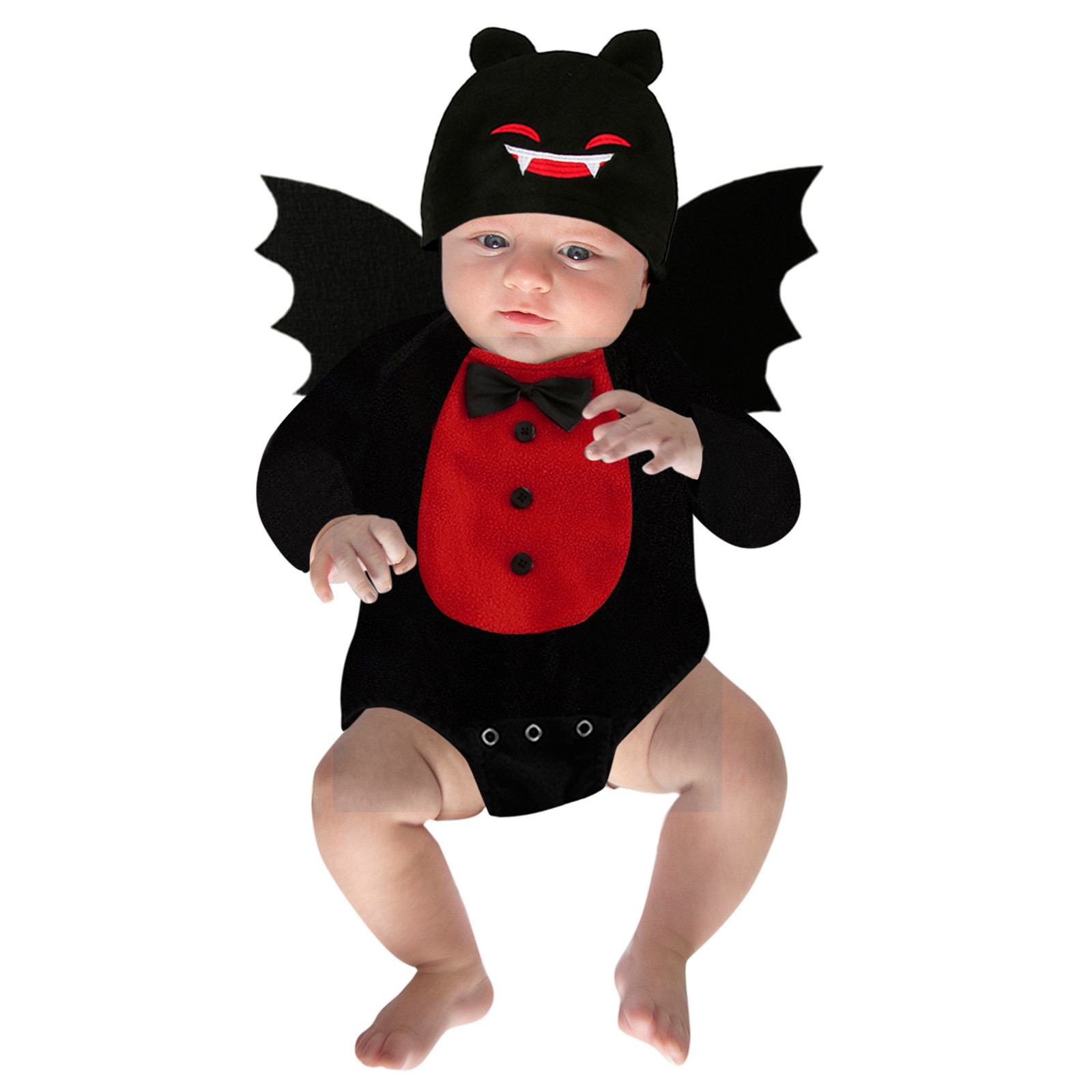 Cosplay Bat Prop - Umorden-男の子と女の子のためのハロウィーンのバットコスチュームセット、ロンパースボディスーツ、吸血鬼のコスチューム、フリースの翼、悪魔、3個