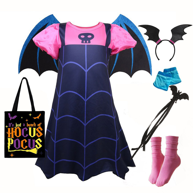 Cosplay Bat Prop - 小さな女の子のための翼のある吸血鬼のドレス,ロールプレイングコスチューム,ハロウィーンの衣装,バット,新しい