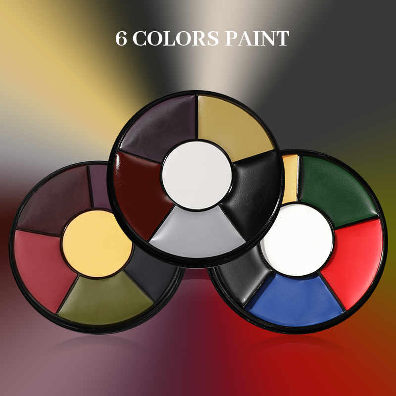 Body Paint Sfx - 6色の傷跡ホイール特殊効果SFXゾンビメイクアップフェイスボディペイントオイルペイントコスプレステージメイクアップ用