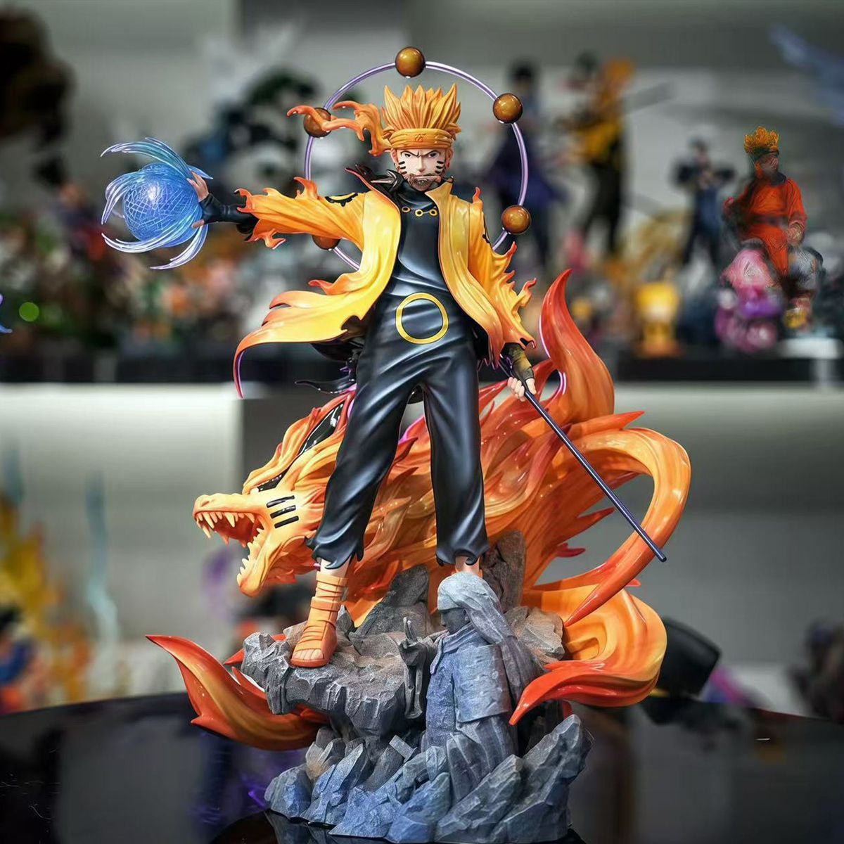 アニメ忍者フィギュア 火炎効果アクションスタチュー コレクタ - Cosplay Prop Display のレビューと価格