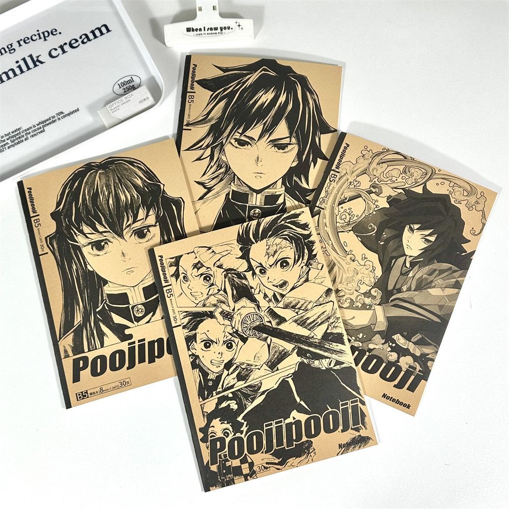 鬼滅の刃風B5クラフトノート、中綴じデザイン、アニメノート、 - Cosplay Prop Designer のレビューと価格