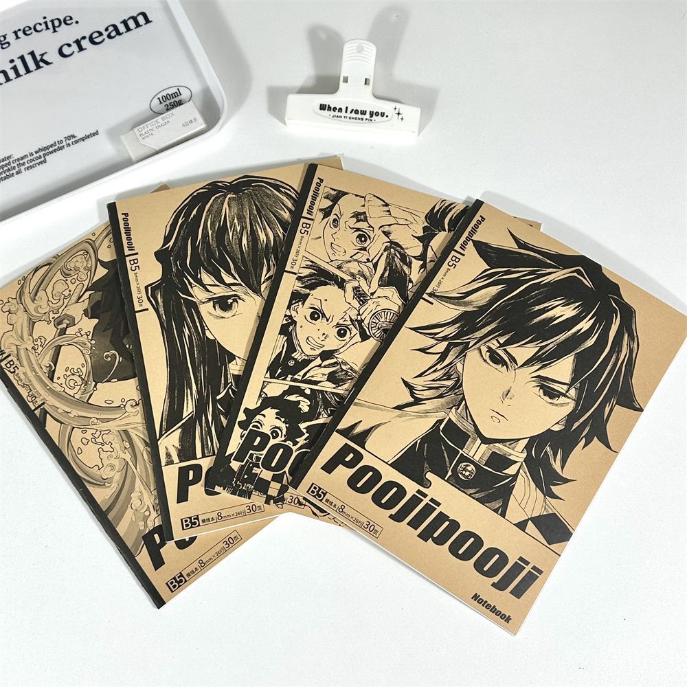 鬼滅の刃風B5クラフトノート、中綴じデザイン、アニメノート、 - Cosplay Prop Designer のレビューと価格