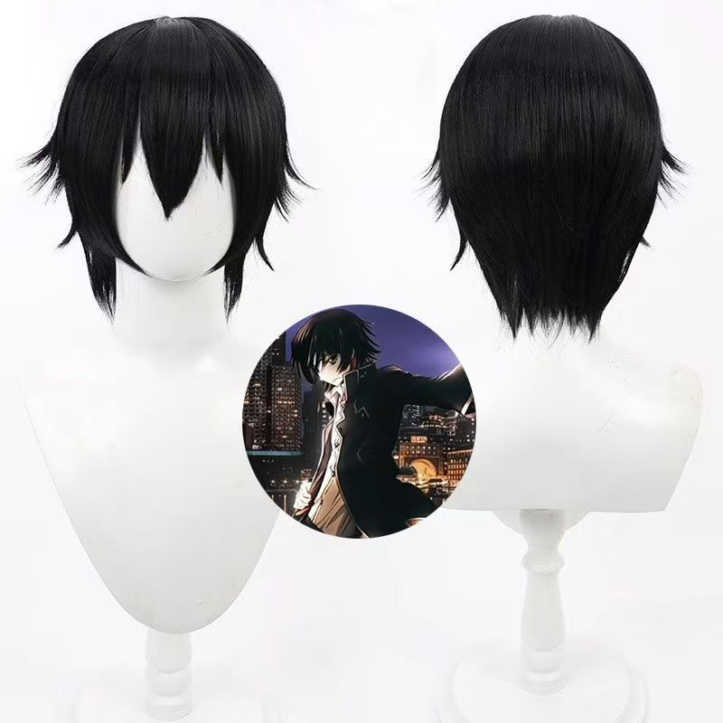 アニメルルーシュ・ランペルージコスプレウィッグショートブラッ - Wig Fiber Net のレビューと価格