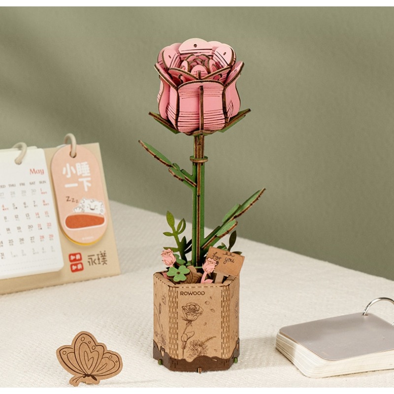 組み立て式ブロック鉢植え花モデル DIY組み立てキット 多彩 - Cosplay Prop Building のレビューと価格