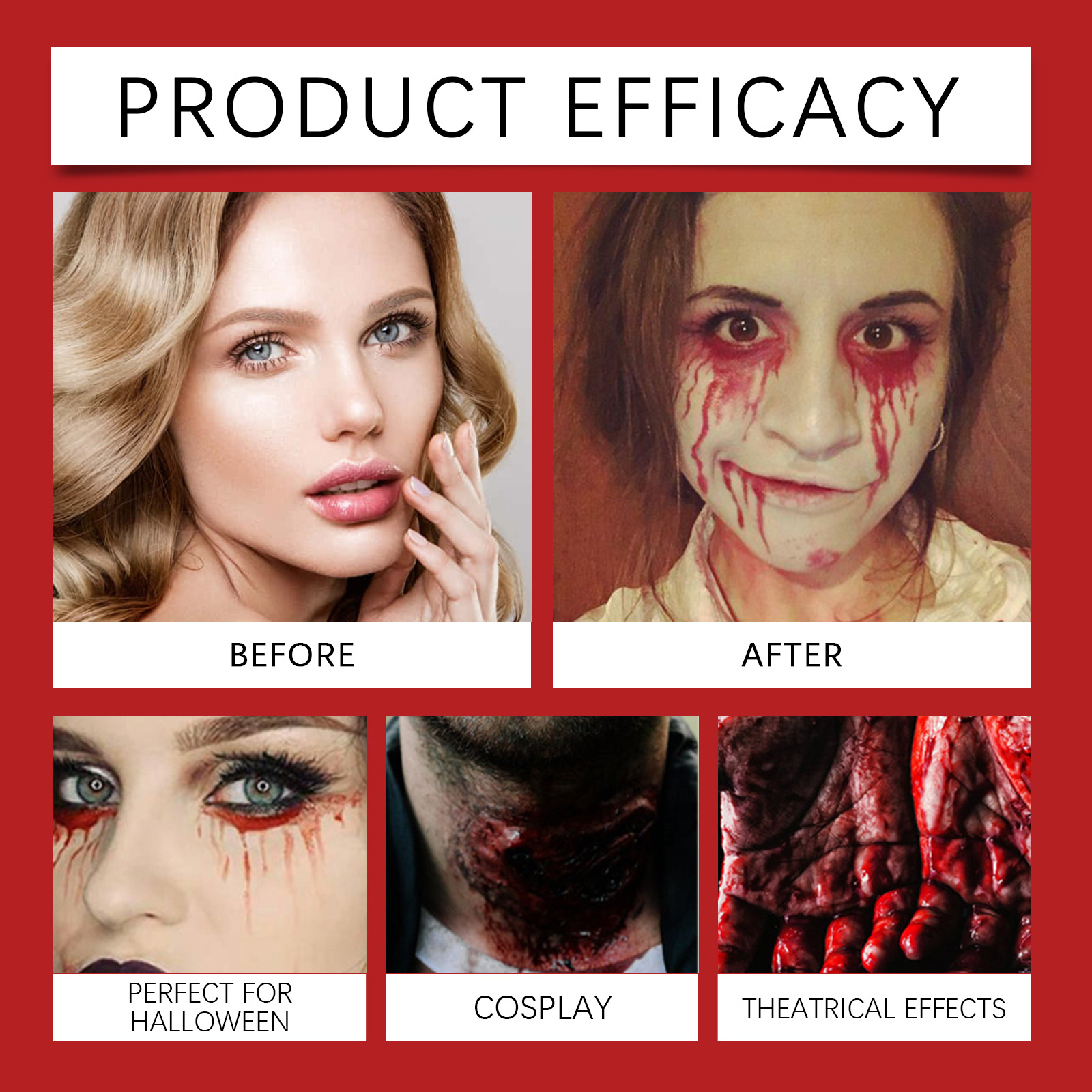 プロフェッショナルなハロウィン用フェイクブラッドスプレー、凝 - Body Paint Sfx のレビューと価格