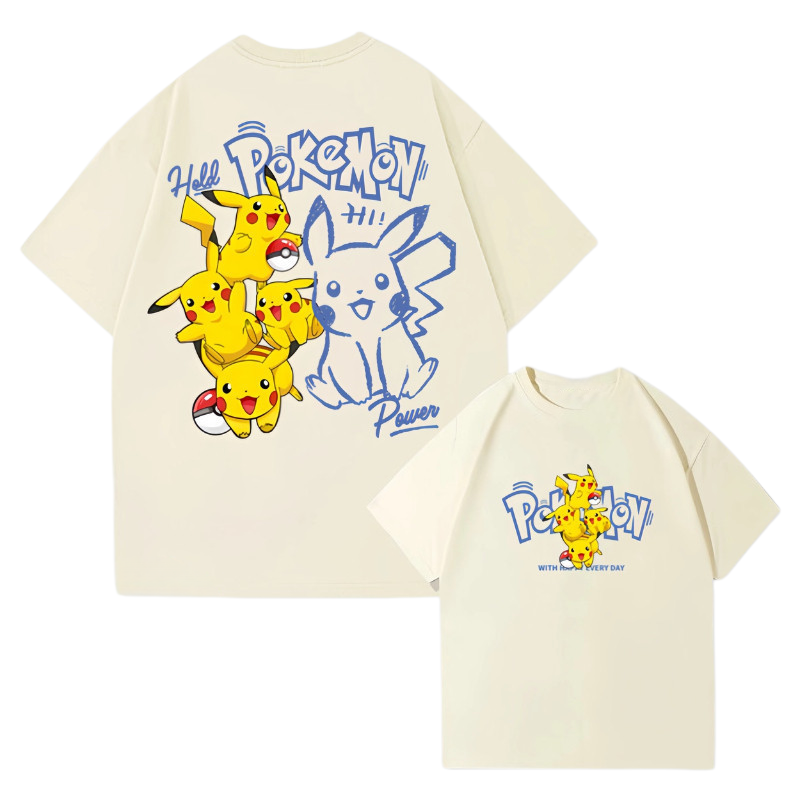 2026年夏 ポケモン ピカチュウ グループ 両面プリントT - Pokeball Cosplay Prop のレビューと価格