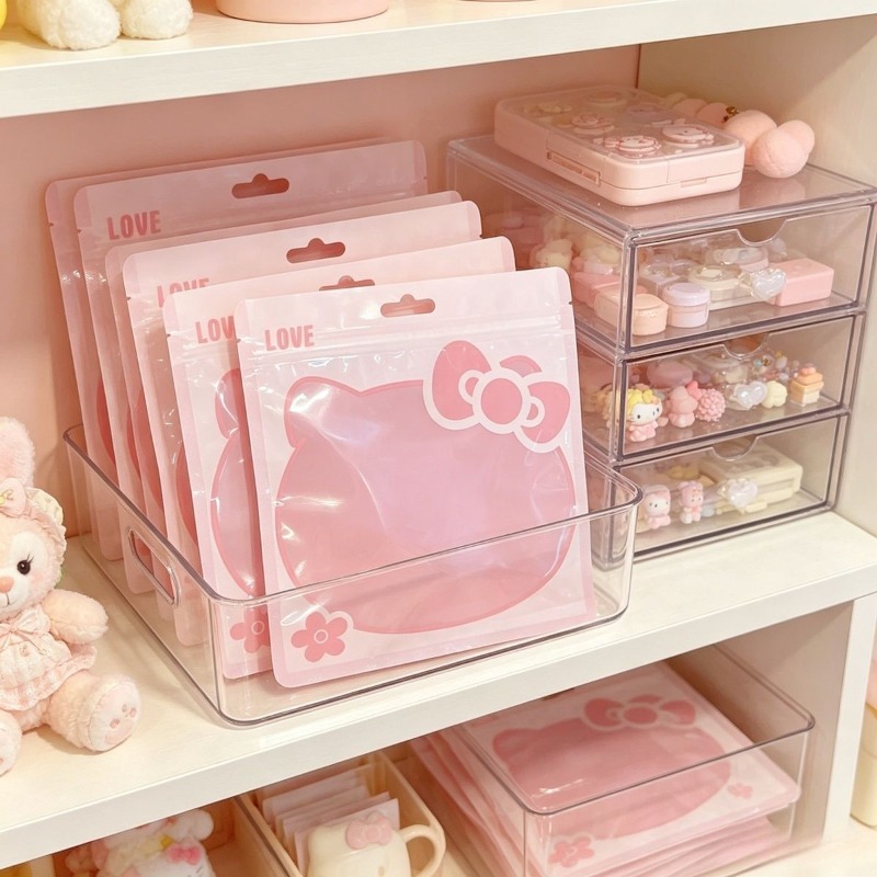 猫のデザインが施されたジッパー付き袋。ジュエリーや化粧品の保 - Cosplay Prop Designer のレビューと価格