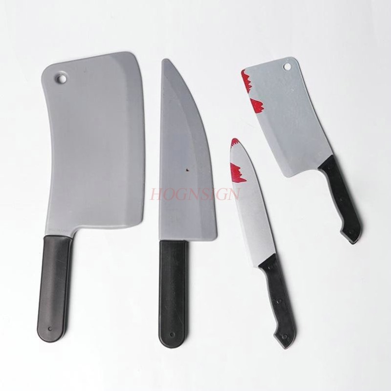 ハロウィーンの小道具は、血液先の尖ったナイフのパフォーマンス - Cosplay Prop Axe のレビューと価格